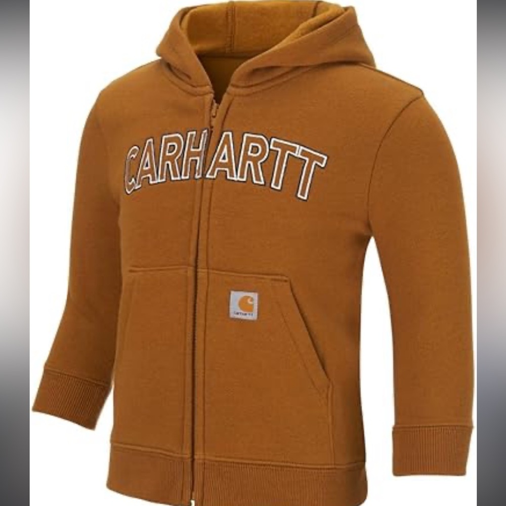 Carhartt Boys' Zip-up Hooded Long Sleeve Sweatshirt